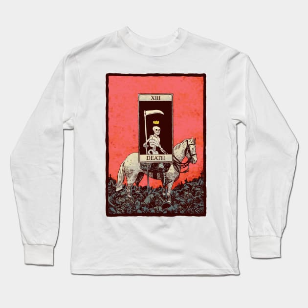 Death Tarot Long Sleeve T-Shirt by jesse.lonergan